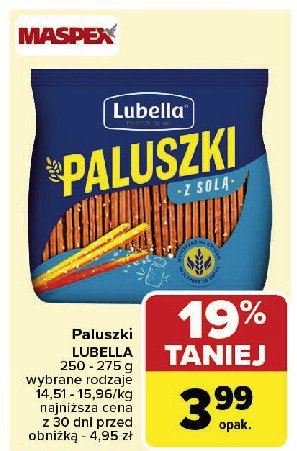 Paluszki z solą morską Lubella paluszki promocja w Carrefour Market
