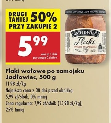 Flaki wołowe po zamojsku Jadłowiec promocja