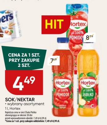 Sok/Nektar Hortex promocja w Chata Polska