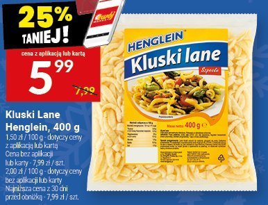 Kluski Lane Henglein, 400 g promocja w Twój Market