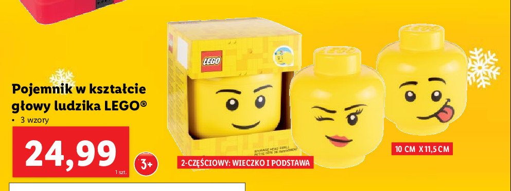 Pojemnik na klocki głowa ludzika duża Lego promocja