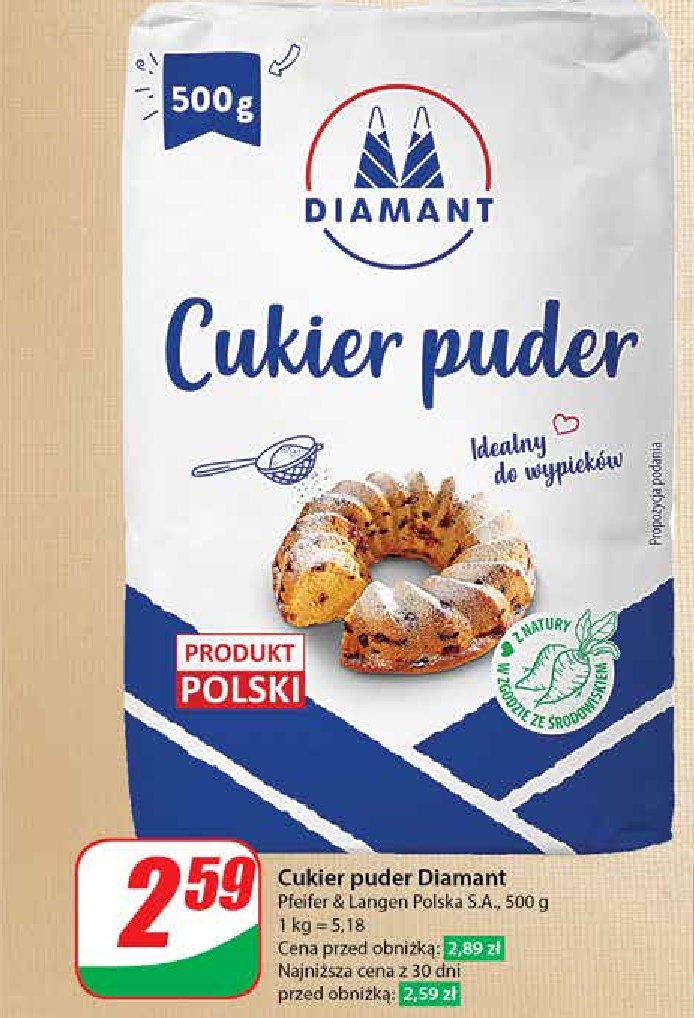 Cukier puder Diamant Diamant polska promocja