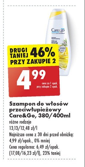 Szampon przeciwłupieżowy active citrus fresh Care&go promocja