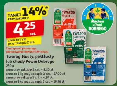 Twaróg tłusty promocja w Auchan