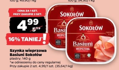 Szynka wieprzowa Basiuni, plastry promocja w Netto