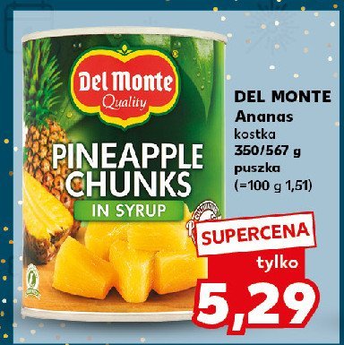 Ananas w syropie w kawałkach Del monte promocja