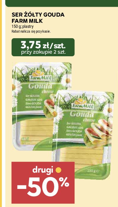 Ser gouda Farm milk promocja