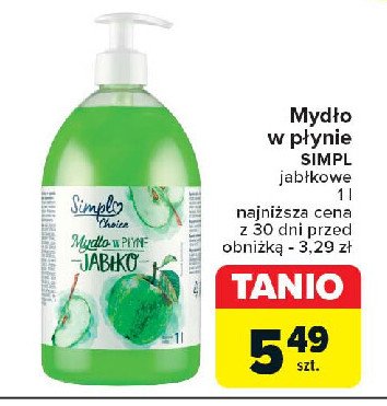 Mydło w płynie jabłko Simpl promocja