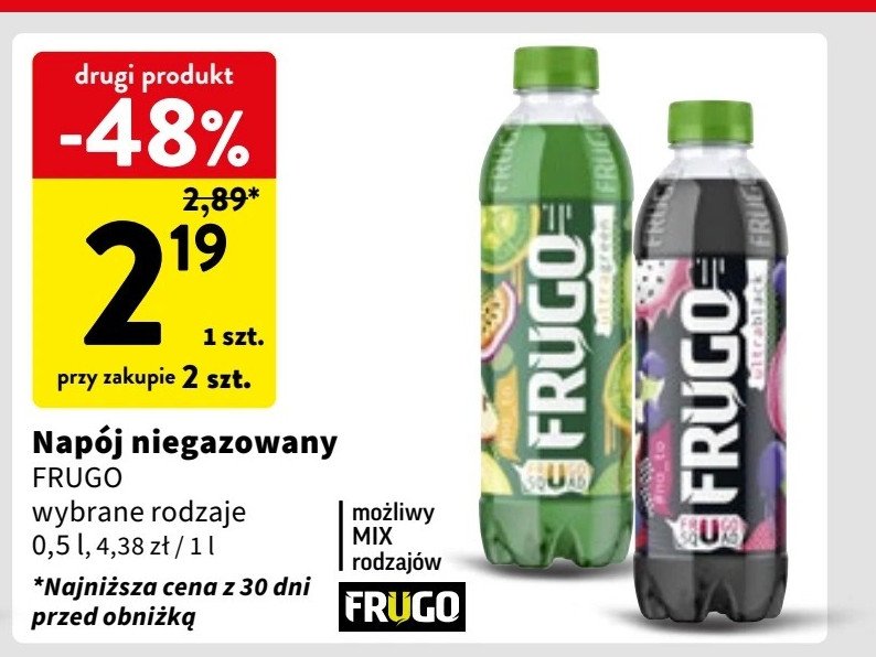 Napój czarny Frugo promocja