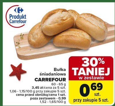 Bułka śniadaniowa promocja w Carrefour Market
