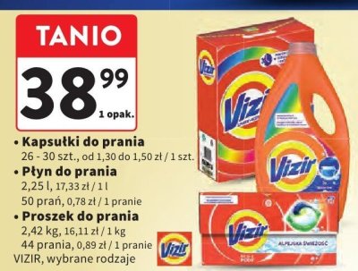 Kapsułki do prania Vizir promocja w Intermarche