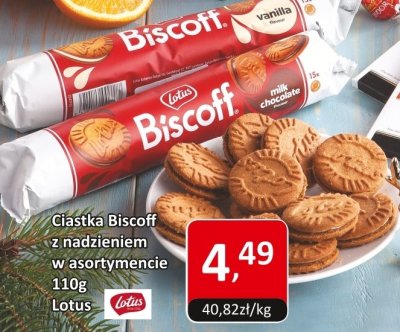 Ciastka Biscoff z nadzieniem w asortymencie Lotus promocja w Market Point