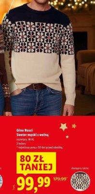 Sweter męski z wełną promocja w Lidl