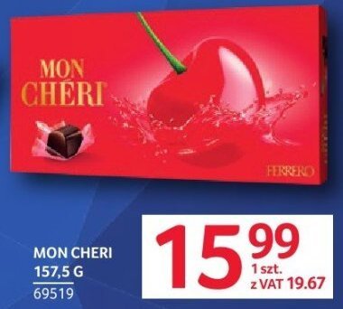 Czekolada Mon Cheri 157,5 g promocja w Selgros