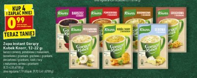 Grochowa z grzankami Knorr gorący kubek promocja