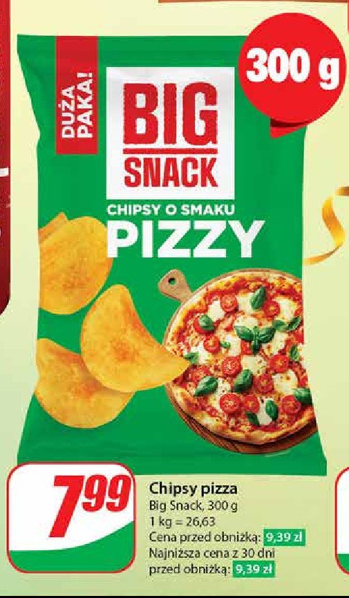 Chipsy pizza Big snack promocja