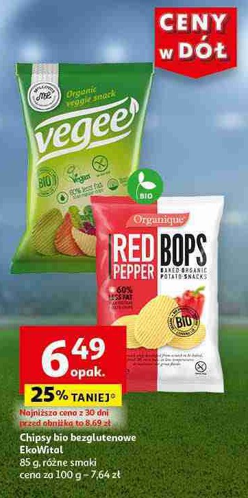 Chipsy bezglutenowe vegee Organique promocja