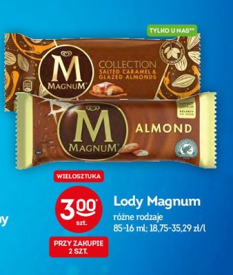 Lód salted carmel & glazed almonds Algida magnum promocja