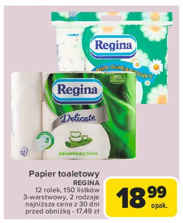 Papier toaletowy aloe vera Regina promocja w Carrefour Market