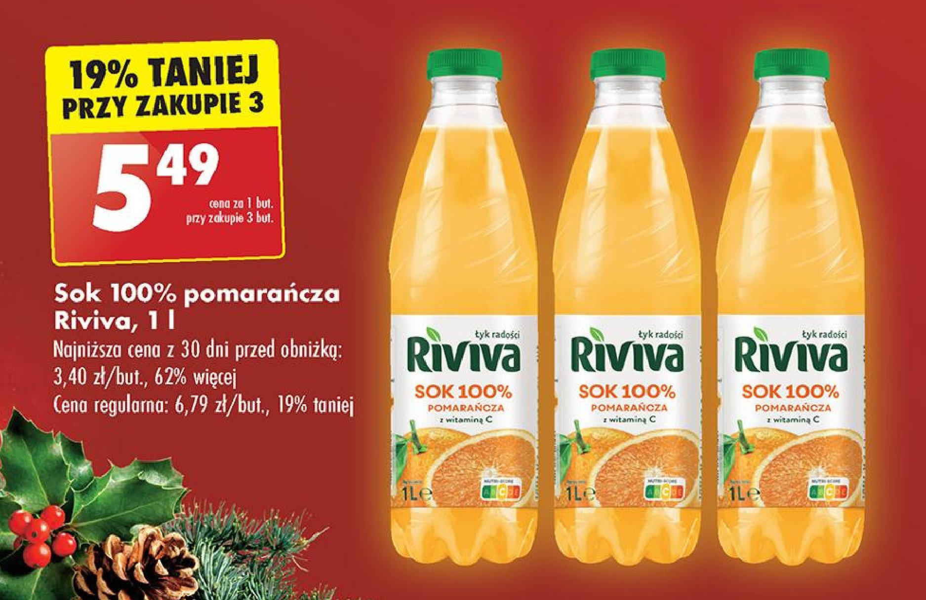 Sok pomarańczowy Riviva promocja w Biedronka