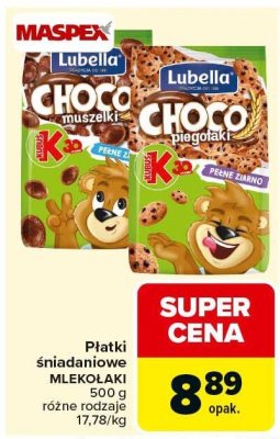 Płatki śniadaniowe Lubella Choco muszelki promocja w Carrefour Market
