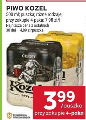 Piwo Kozel promocja w Stokrotka