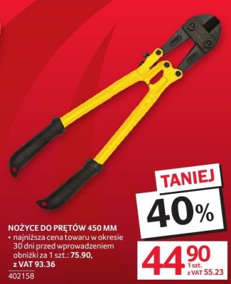 Nożyce do prętów 450mm promocja w Selgros
