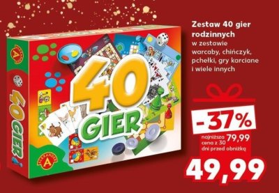 Zestaw 40 gier rodzinnych promocja w Kaufland