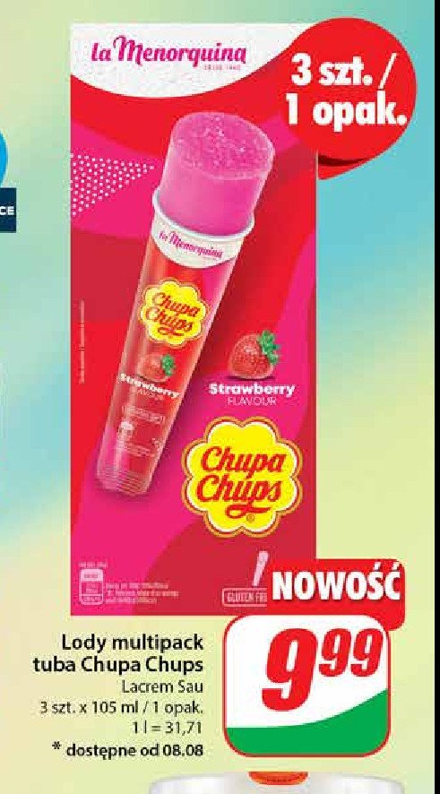 Lód strawberry Chupa chups promocja