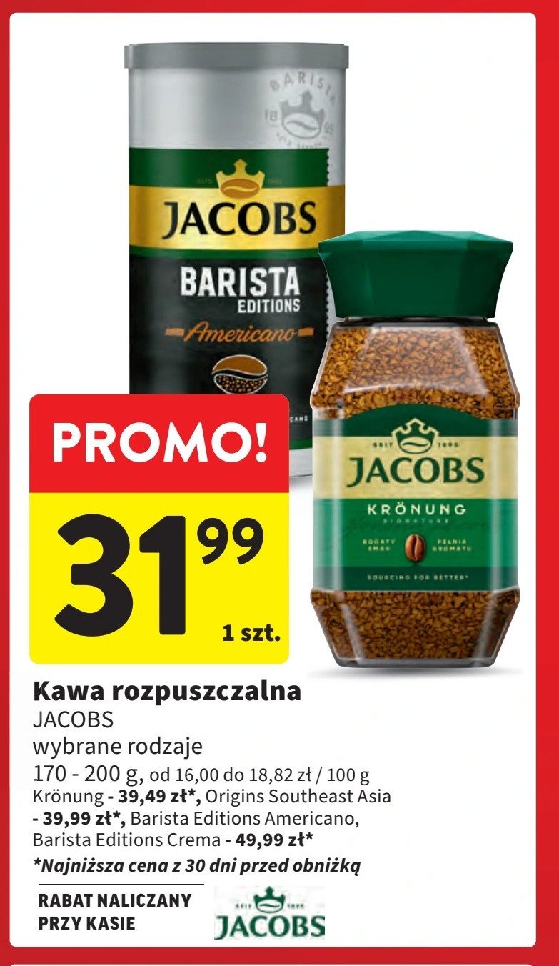 Kawa Jacobs barista edition crema promocja w Intermarche