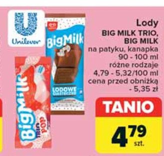 Lodowe ciasteczko Algida big milk promocja