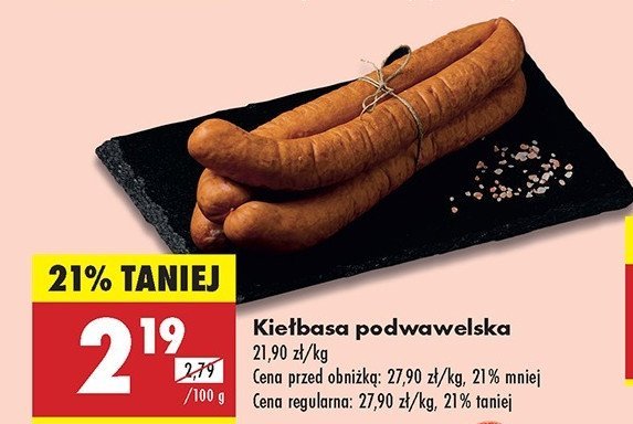 Kiełbasa podwawelska promocja w Biedronka