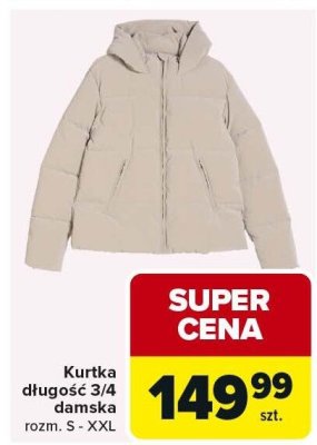 Kurtka długość 3/4 damska Carrefour promocja w Carrefour