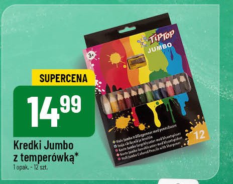 Kredki jumbo z temperówką Tip top promocja