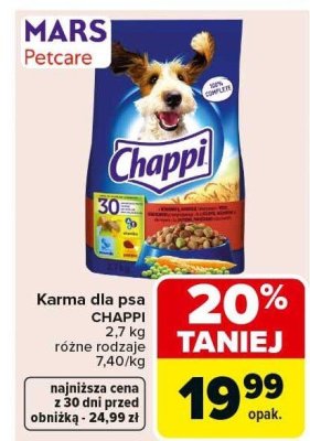 Karma dla psa CHAPPI różne rodzaje promocja w Carrefour