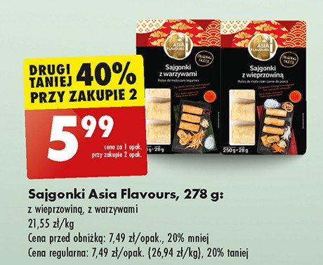 Sajgonki wołowo-wieprzowe Asia flavours promocja