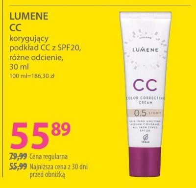 Korygujący podkład CC z SPF20 LUMENE CC promocja w Hebe
