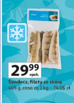 Sandacz, filety ze skórą 405 g promocja w Auchan
