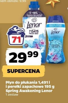 Płyn do płukania i perełki zapachowe Spring Awakening Lenor promocja w Netto