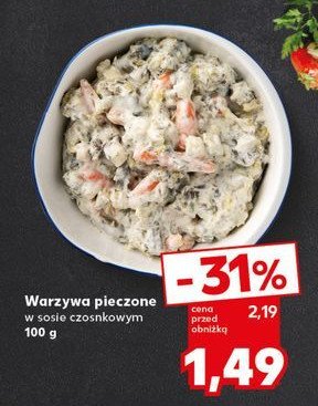 Warzywa pieczone w sosie czosnkowym promocja