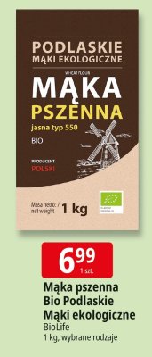 Mąka pszenna Bio Podlaskie Mąki ekologiczne BioLife promocja w Leclerc