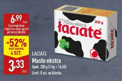 Masło ekstra ŁACIATE promocja w Aldi