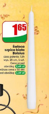 Świeca szpic biały  promocja w Dino