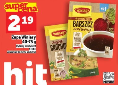 Zupa Winiary 40-75 g promocja w TOPAZ