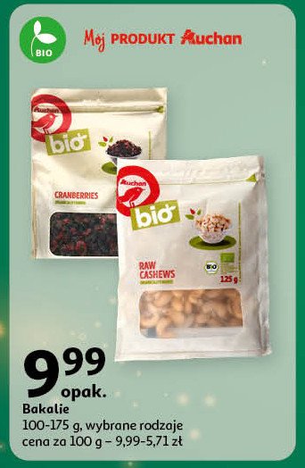 Rodzyńki sułtańskie Auchan bio promocja