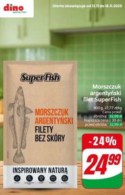 Morszczuk argentyński filet SuperFish promocja w Dino