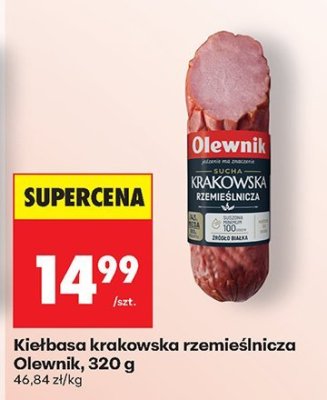 Kiełbasa krakowska rzemieślnicza Olewnik, 320 g promocja w Biedronka