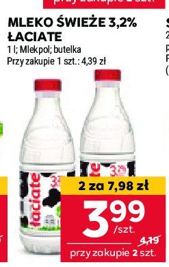 Mleko 3.2% Łaciate promocja w Stokrotka