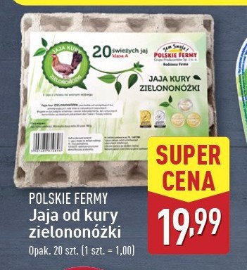 Jaja kury zielononózki Polskie fermy promocja w Aldi