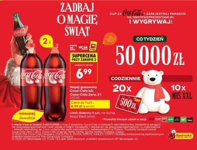 Napój gazowany Coca-Cola Zero, 2 l promocja w Biedronka